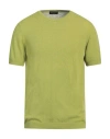 Roberto Collina Man Sweater Green Size 40 Cotton, Polyamide