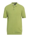 Roberto Collina Man Sweater Green Size 42 Cotton, Polyamide In Green