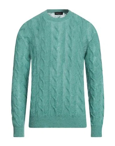 Roberto Collina Man Sweater Green Size 42 Mohair Wool, Nylon, Merino Wool