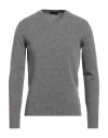 Roberto Collina Man Sweater Grey Size 36 Merino Wool, Cashmere In Gray