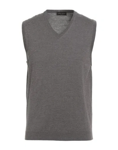 Roberto Collina Man Sweater Grey Size 40 Merino Wool In Gray