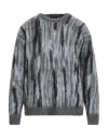 Roberto Collina Man Sweater Grey Size 42 Superkid Mohair, Nylon, Wool