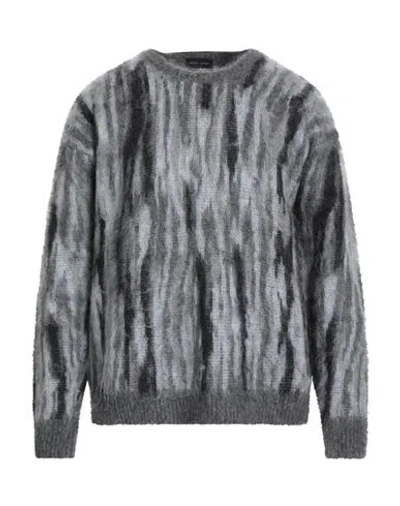 Roberto Collina Man Sweater Grey Size 42 Superkid Mohair, Nylon, Wool