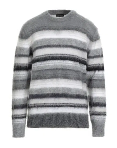 Roberto Collina Man Sweater Grey Size 42 Superkid Mohair, Nylon, Wool