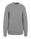Roberto Collina Man Sweater Light Grey Size 44 Cotton, Nylon, Alpaca Wool, Wool In Grey