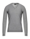 Roberto Collina Man Sweater Grey Size 44 Merino Wool In Grey