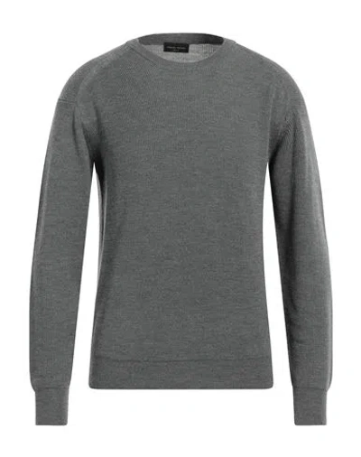 Roberto Collina Man Sweater Grey Size 42 Merino Wool