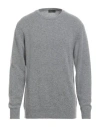 Roberto Collina Man Sweater Grey Size 44 Merino Wool, Cashmere In Grey