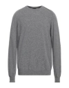 Roberto Collina Man Sweater Grey Size 46 Merino Wool, Cashmere In Grey