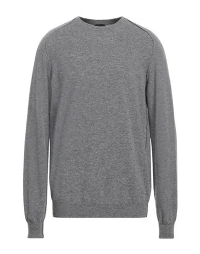 Roberto Collina Man Sweater Grey Size 46 Merino Wool, Cashmere In Gray