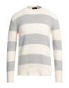 Roberto Collina Man Sweater Ivory Size 36 Cotton, Nylon, Elastane In White