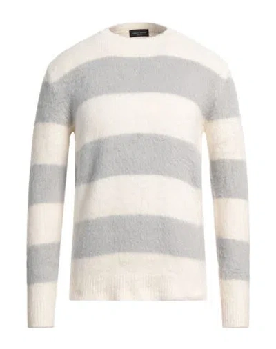 Roberto Collina Man Sweater Ivory Size 36 Cotton, Nylon, Elastane In White