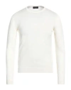 Roberto Collina Man Sweater Ivory Size 42 Merino Wool In White