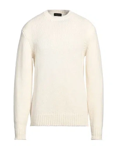 Roberto Collina Man Sweater Cream Size 38 Baby Alpaca Wool, Nylon, Wool In White