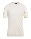Roberto Collina Man Sweater Ivory Size 40 Cotton In White