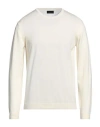 Roberto Collina Man Sweater Ivory Size 42 Merino Wool In White