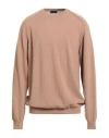 Roberto Collina Man Sweater Khaki Size 44 Merino Wool, Cashmere In Burgundy
