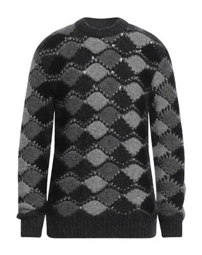 Roberto Collina Man Sweater Lead Size 40 Baby Alpaca Wool, Nylon, Wool In Grey