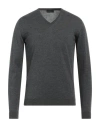 Roberto Collina Man Sweater Lead Size 40 Merino Wool In Grey
