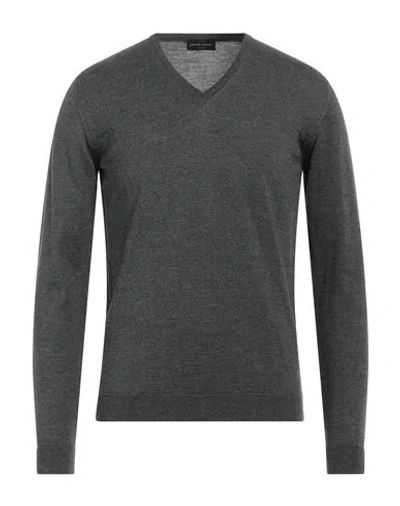 Roberto Collina Man Sweater Lead Size 40 Merino Wool In Grey