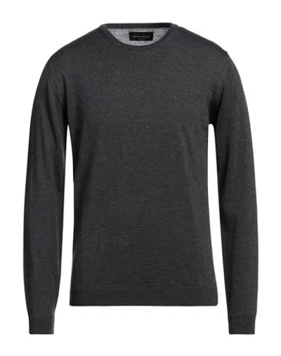 Roberto Collina Man Sweater Lead Size 44 Merino Wool In Gray