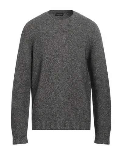 Roberto Collina Man Sweater Lead Size 46 Cotton, Nylon, Alpaca Wool, Wool In Grey