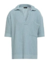 Roberto Collina Man Sweater Light Blue Size 38 Cotton