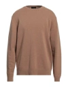 Roberto Collina Man Sweater Light Brown Size 44 Merino Wool, Cashmere In Beige