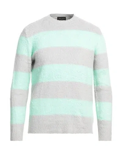 Roberto Collina Man Sweater Light Green Size 38 Cotton, Nylon, Elastane