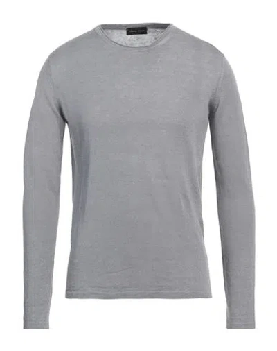 Roberto Collina Man Sweater Light Grey Size 36 Linen In Grey