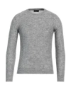 Roberto Collina Man Sweater Light Grey Size 44 Cotton, Nylon, Alpaca Wool, Wool In Grey