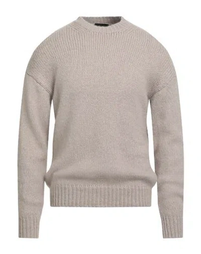 Roberto Collina Man Sweater Light Grey Size 38 Baby Alpaca Wool, Nylon, Wool