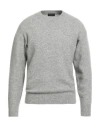 Roberto Collina Man Sweater Light Grey Size 44 Cashmere, Silk, Polyester