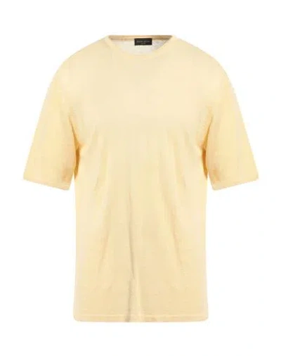 Roberto Collina Man Sweater Light Yellow Size 44 Linen