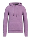 Roberto Collina Man Sweater Mauve Size 38 Cotton, Nylon, Elastane In Purple