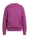 Roberto Collina Man Sweater Mauve Size 44 Baby Alpaca Wool, Nylon, Wool In Pink