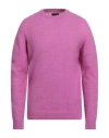 Roberto Collina Man Sweater Mauve Size 44 Cashmere, Silk, Polyester