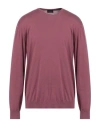 Roberto Collina Man Sweater Mauve Size 44 Cotton In Purple