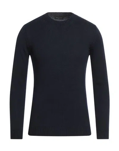 Roberto Collina Man Sweater Midnight Blue Size 36 Merino Wool