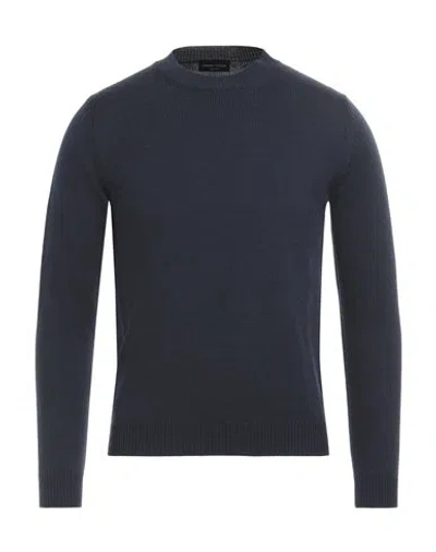 Roberto Collina Man Sweater Midnight Blue Size 36 Merino Wool In Blue