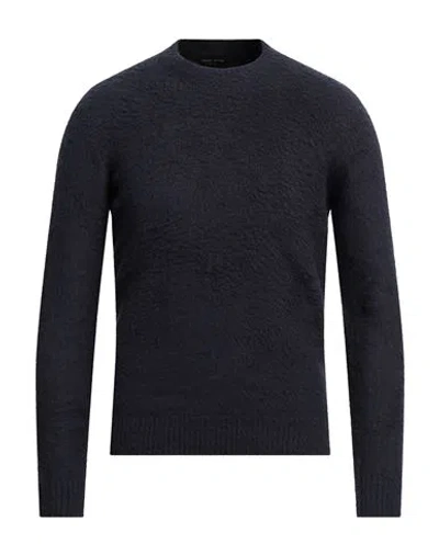 Roberto Collina Man Sweater Midnight Blue Size 38 Cotton, Nylon, Elastane