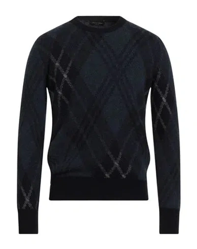 Roberto Collina Man Sweater Midnight Blue Size 40 Wool