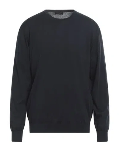Roberto Collina Man Sweater Midnight Blue Size 44 Cotton In Blue