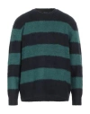 Roberto Collina Man Sweater Deep Teal Size 44 Cotton, Nylon, Elastane In Blue