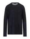 Roberto Collina Man Sweater Midnight Blue Size 44 Linen In Blue