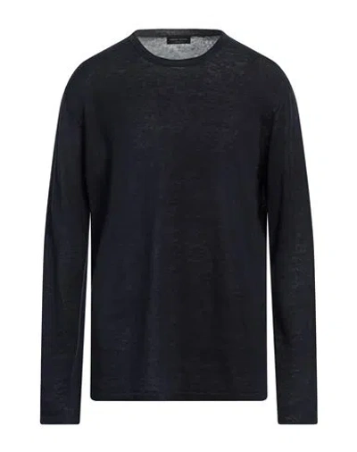 Roberto Collina Man Sweater Midnight Blue Size 44 Linen