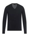 Roberto Collina Man Sweater Midnight Blue Size 44 Merino Wool In Black