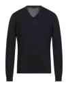Roberto Collina Man Sweater Midnight Blue Size 44 Merino Wool In Black
