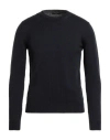 Roberto Collina Man Sweater Midnight Blue Size 46 Merino Wool In Black