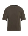Roberto Collina Man Sweater Military Green Size 36 Cotton